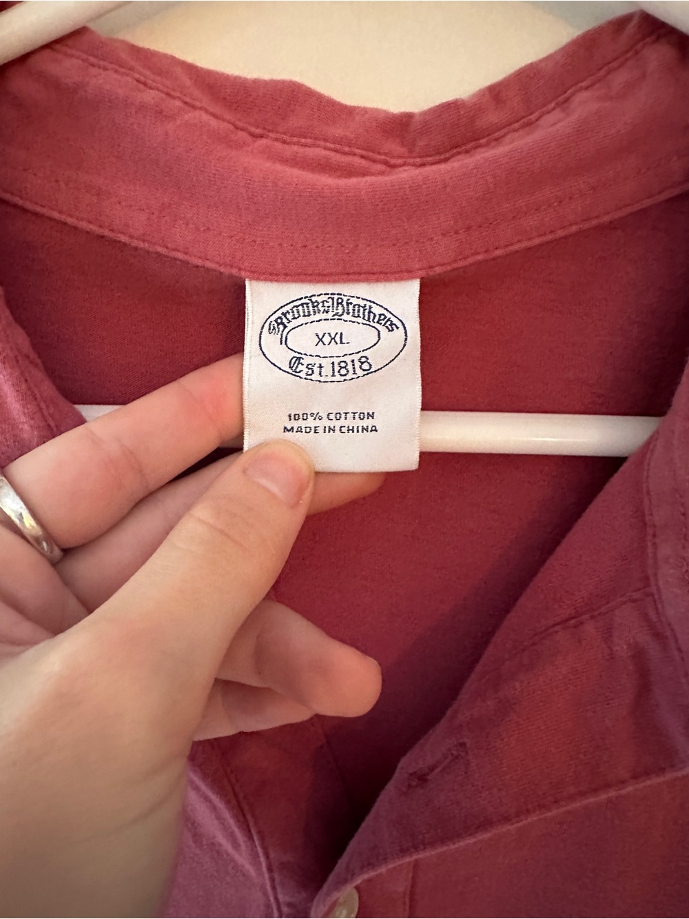 Brooks Brothers Men's Polo Shirt in Dusty Rose - Picture 2 of 3